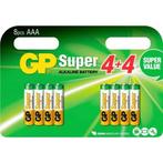 PARTIJ GP Super Alkaline AAA batterijen 8 stuks - 50 st €76, Ophalen of Verzenden, Nieuw