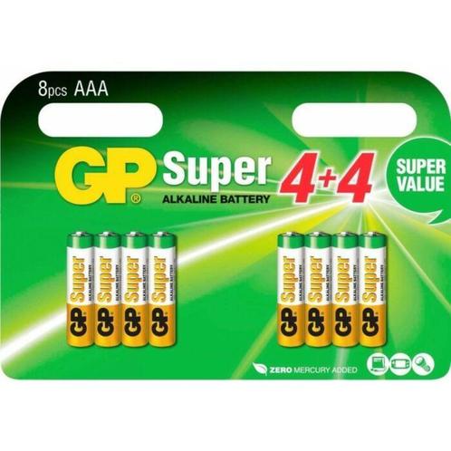 PARTIJ GP Super Alkaline AAA batterijen 8 stuks - 50 st €76, Audio, Tv en Foto, Accu's en Batterijen, Nieuw, Ophalen of Verzenden