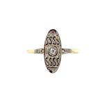Gouden ring met diamant 14 krt, Sieraden, Tassen en Uiterlijk, Ringen, Ophalen of Verzenden, Nieuw