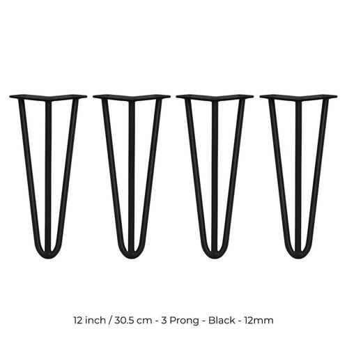 4 x 30.5cm Hairpin retro pootjes tafelpoten pinpoten - 3, Huis en Inrichting, Tafelonderdelen, Verzenden
