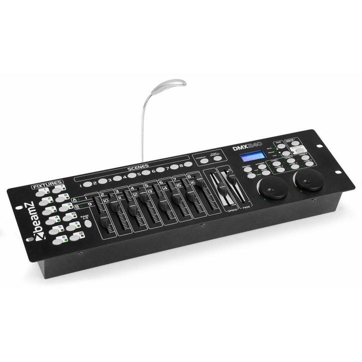 Retourdeal - BeamZ DMX240 192 kanaals DMX Controller voor 12, Muziek en Instrumenten, Licht en Laser, Zo goed als nieuw, Verzenden
