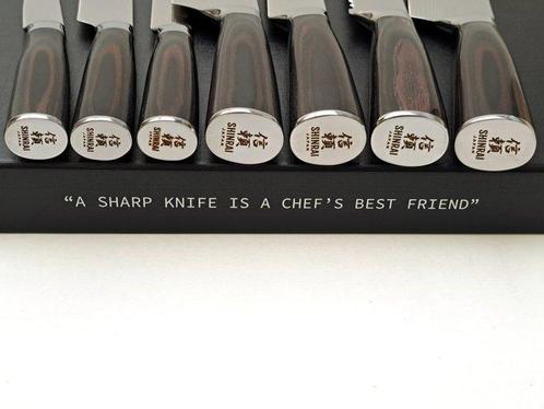 Shinrai Japan - 7 Piece professional knives set - Stainless, Antiek en Kunst, Antiek | Keukenbenodigdheden
