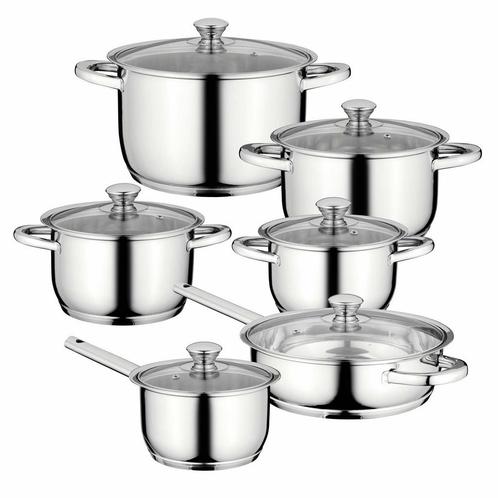 Berghoff Essentials Gourmet 12-delige Pannenset, Huis en Inrichting, Keuken | Potten en Pannen, Verzenden