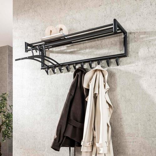 Industrieel Kapstok 100 cm breed - Staal - 10 Haaks - 2025, Huis en Inrichting, Woonaccessoires | Kapstokken, Wandkapstok, Nieuw