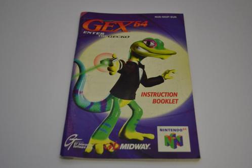 Gex 64 Enter the Gecko (64 EUR MANUAL), Spelcomputers en Games, Spelcomputers | Overige Accessoires, Zo goed als nieuw, Verzenden