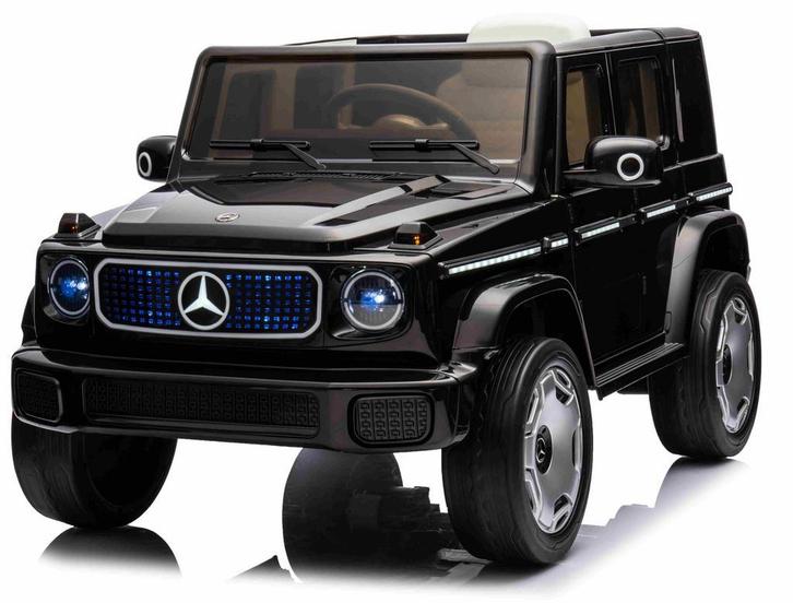 Mercedes-Benz EQG G-Wagon ///AMG,zwart paint,BT,FM,leder,RC., Kinderen en Baby's, Speelgoed | Speelgoedvoertuigen, Afstandsbediening
