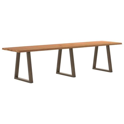 vidaXL Eettafel met natuurlijke rand 320x80x74 cm massief, Huis en Inrichting, Tafels | Eettafels, Nieuw, Verzenden