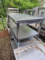 RVS onderstel tafel 140x70x60, Ophalen of Verzenden, Gebruikt