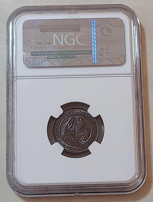Zuid-Afrika. 1/4 Penny 1923 NGC MS65BN KING GEORGE V KEY, Postzegels en Munten, Munten | Europa | Niet-Euromunten