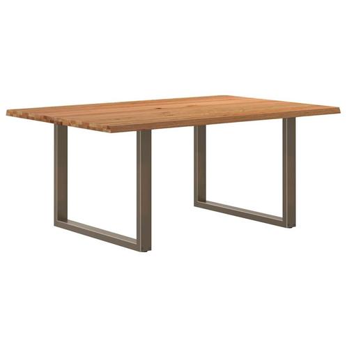 vidaXL Eettafel rechthoekig 180x120x74 cm massief eikenhout, Huis en Inrichting, Tafels | Eettafels, Nieuw, Verzenden