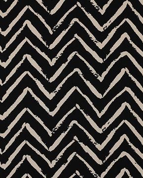 Viscose Radiance Zig Zag Zwart, Hobby en Vrije tijd, Stoffen en Lappen, Zwart, Nieuw