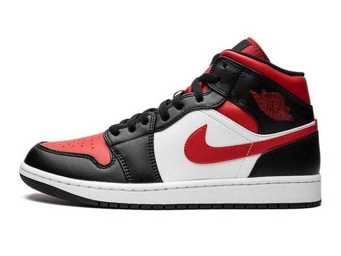 Air Jordan 1 Mid Bred Toe - Maat 40 EU, Kleding | Heren, Schoenen, Ophalen of Verzenden