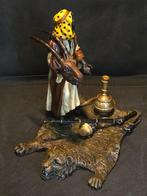 After Franz Bergman - sculptuur, Viennese Bronze Arab