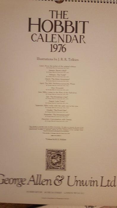 J.R.R. Tolkien - The Hobbit; 1978 J.R.R. Tolkien Calendar;, Antiek en Kunst, Antiek | Boeken en Bijbels