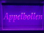 Appelbollen appel flappen neon bord lamp LED verlichting rec, Verzenden, Nieuw