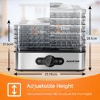 Voedseldroger - Droogautomaat - 30-70°C - RVS/Zwart - Aigost, Verzenden, Zo goed als nieuw