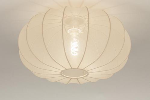 Rietveld Plafondlampen - Creme, Beige, Zand - Stof, Huis en Inrichting, Lampen | Plafondlampen, Verzenden