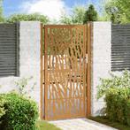 vidaXL Poort met sporenontwerp 105x180 cm weervast staal, Verzenden, Nieuw