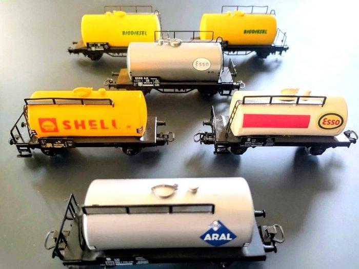 Märklin H0 - Modeltrein goederenwagonset (6) - Tank/, Hobby en Vrije tijd, Modeltreinen | H0
