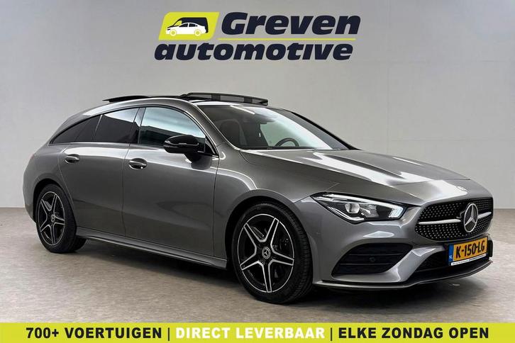 Mercedes-Benz CLA-Klasse Shooting Brake 200 AMG Pano Sfeer, Auto's, Mercedes-Benz, Lease, Automaat, Stationwagon, Benzine, Zilver of Grijs
