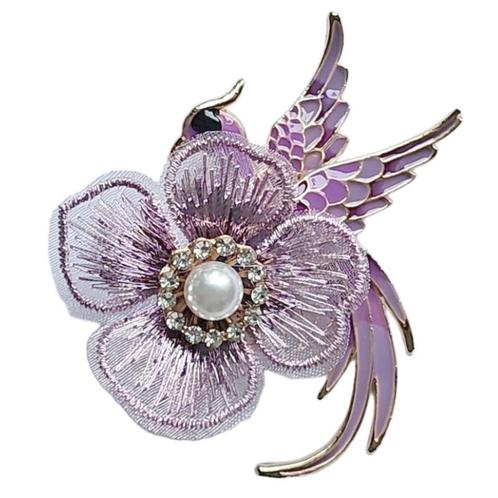 Fako Bijoux® - Broche - Vogel - Phoenix Met Bloem - 60x65mm, Sieraden, Tassen en Uiterlijk, Broches, Verzenden