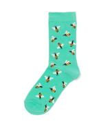 HEMA Sokken met katoen just bee yourself groen, Kleding | Dames, Leggings, Maillots en Panty's, Verzenden, Nieuw, Groen