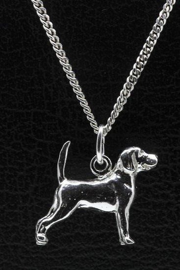 Zilveren Beagle ketting hanger - groot, Sieraden, Tassen en Uiterlijk, Kettinghangers, Verzenden