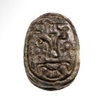Oud-Egyptisch Speksteen Scarab met hiërogliefen, Antiek en Kunst