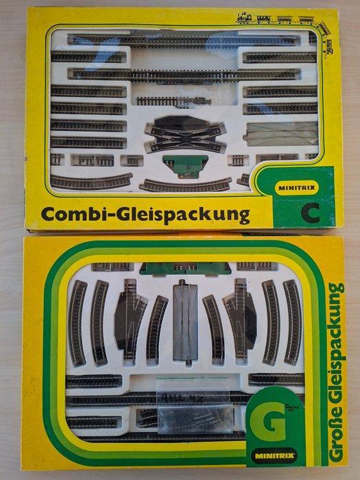 Minitrix N - 4992 & 4995 - Modeltreinsporen (2) - Combi- en, Hobby en Vrije tijd, Modeltreinen | N-Spoor
