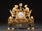 Figurale pendule - Het uurwerk is gesigneerd: Jacouin; Rue, Antiek en Kunst, Antiek | Klokken