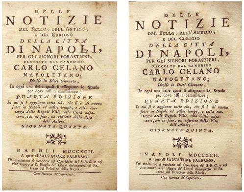 Celano Carlo. - Notizie del Bello dell’Antico e del Curioso, Antiek en Kunst, Antiek | Boeken en Bijbels