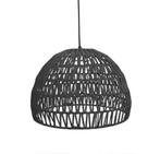 LABEL51 - Hanglamp Rope | M - Zwart Katoen, Huis en Inrichting, Lampen | Hanglampen, Minder dan 50 cm, Nieuw, Overige materialen