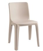 Kunststof stapelbare stoel beige indoor/outdoor, Verzenden, Nieuw in verpakking
