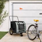 vidaXL Hondenfietstrailer oxford stof en ijzer zwart en, Verzenden, Nieuw