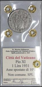 Vaticaan. Pio XI. 1 Lira 1931 - Errore di coniazione - Asse