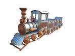 Jardinière - stoomlocomotief en wagons - Metaal