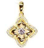 Hanger - 18 karaat Geel goud - 0.24ct. tw. Diamant