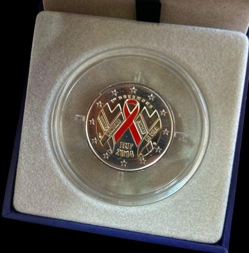 Frankrijk. 2 Euro 2014 Sidaction Proof (Zonder, Postzegels en Munten, Munten | Europa | Euromunten