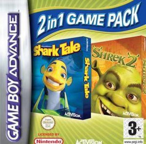 Shrek 2 + Shark Tale (GameBoy Advance), Spelcomputers en Games, Games | Nintendo Game Boy, Gebruikt, Verzenden