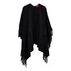 Frogbox • zwarte wollen poncho • one size, Kleding | Dames, Frogbox, Verzenden, Nieuw, Zwart