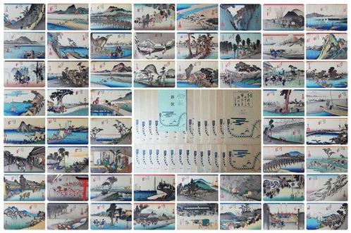 Complete set of 55 woodblock prints (reprint) - Published by, Antiek en Kunst, Antiek | Overige Antiek