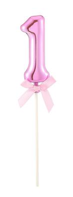 Taart Topper Cijfer 1 Roze, Hobby en Vrije tijd, Ophalen of Verzenden, Nieuw