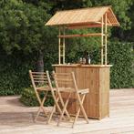 vidaXL 3-delige Barset bamboe, Tuin en Terras, Tuinsets en Loungesets, Verzenden, Nieuw, Hout, 3 zitplaatsen