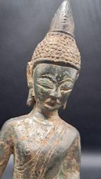 Zeldzame grote antieke bronzen Boeddha – Thailand / Laos,, Antiek en Kunst