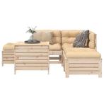 vidaXL 6-delige Loungeset massief grenenhout, Verzenden, Nieuw, Loungeset