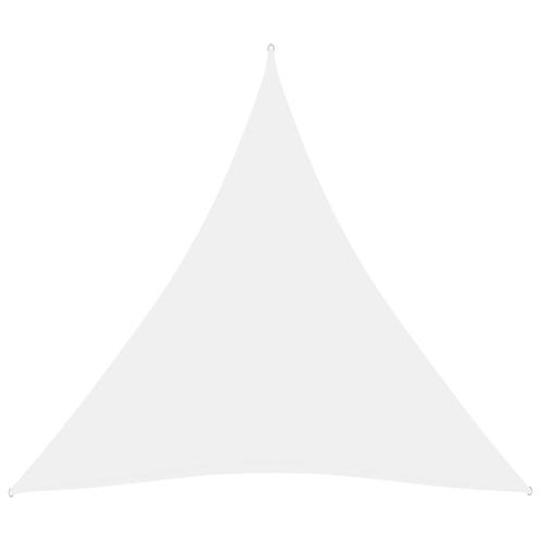 vidaXL Zonnescherm driehoekig 6x6x6 m oxford stof wit, Tuin en Terras, Zonneschermen, Nieuw, Verzenden