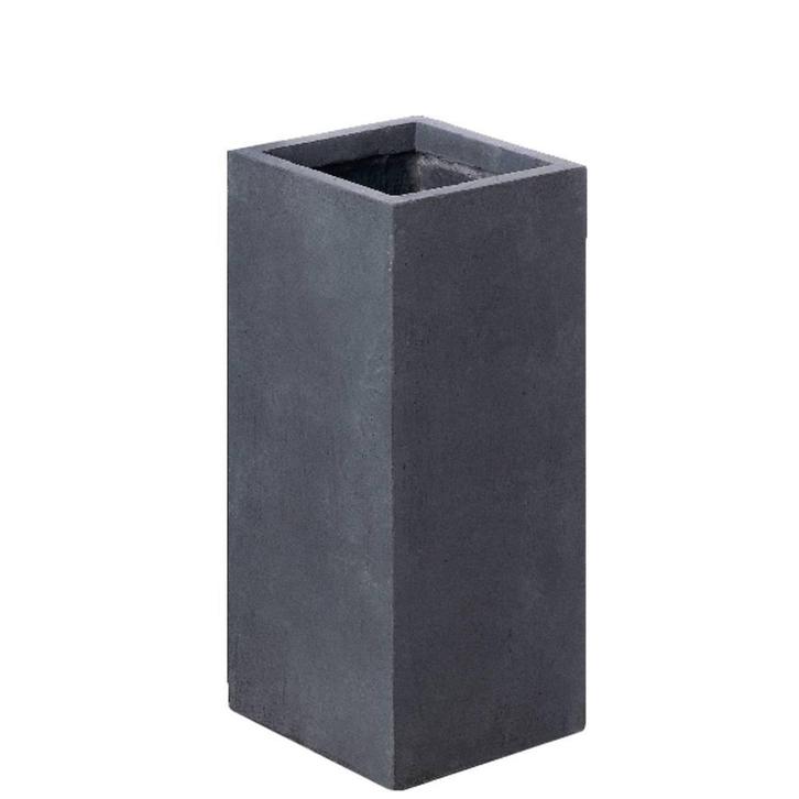 Plantenbak Fiberclay 34x34x70 cm Antraciet, Tuin en Terras, Bloembakken en Plantenbakken, Nieuw, Verzenden