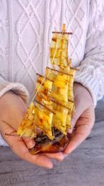 Vintage Baltisch barnsteen - zeilboot - Barnsteen - 17 cm -