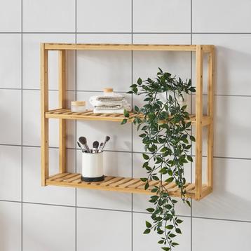 [en.casa] Wandrek Örnsköldsvik met 3 planken 60x15x54 cm bam beschikbaar voor biedingen