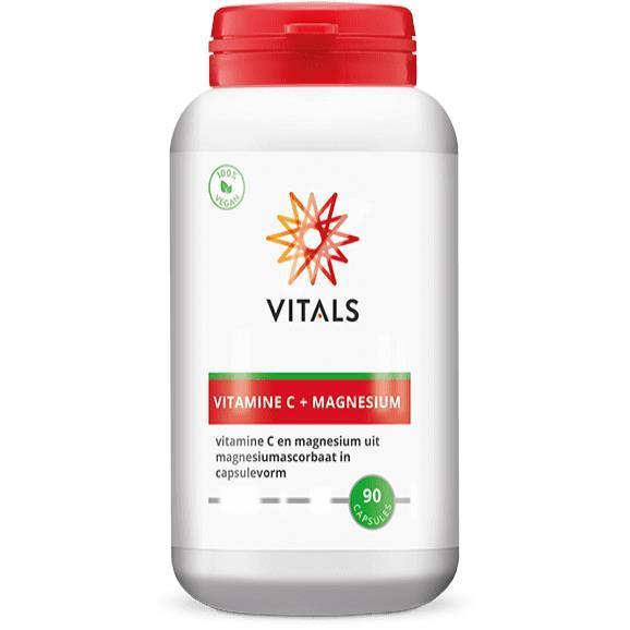 Vitals Vitamine C + Magnesium - 90 capsules, Sport en Fitness, Gezondheidsproducten en Wellness, Verzenden